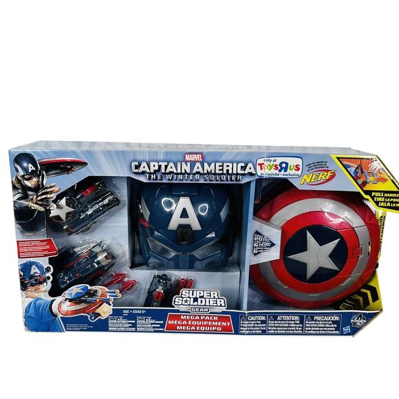 Nerf Marvel Captain America Winter Soldier Super Soldier Gear Mega Pack Set 2014 - Picture 1 of 7